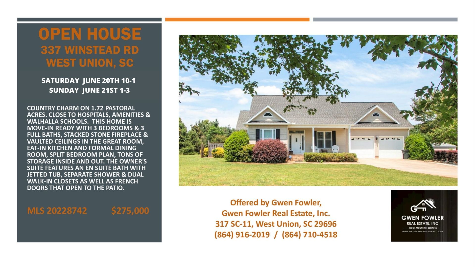 Open House... Winstead Rd, West Union, SC